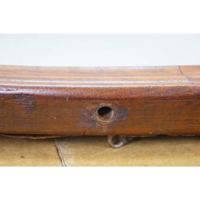 Antique Victorian Mahogany Oval Vanity Dresser Mirror 28" For Sale - Image 10 of 14