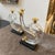 Two 1970 Mid-Century Modern Black and Clear Lucite and Brass French Candlesticks For Sale - Image 10 of 14