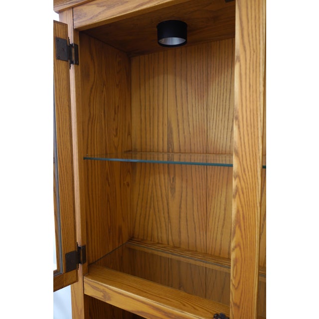 Country Oak 2 Piece Stepback Cupboard Hutch For Sale In Philadelphia - Image 6 of 18