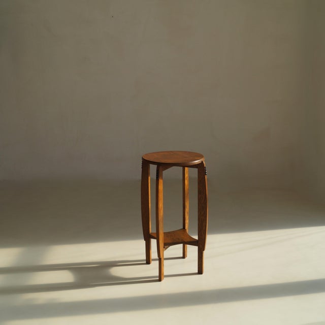 Dutch Art Deco Amsterdam School Pedestal Table, 1920s For Sale - Image 16 of 18