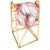 1930s Restored 1938 Art Deco Arched Rattan & Wicker Fabric Display Rack For Sale - Image 5 of 10