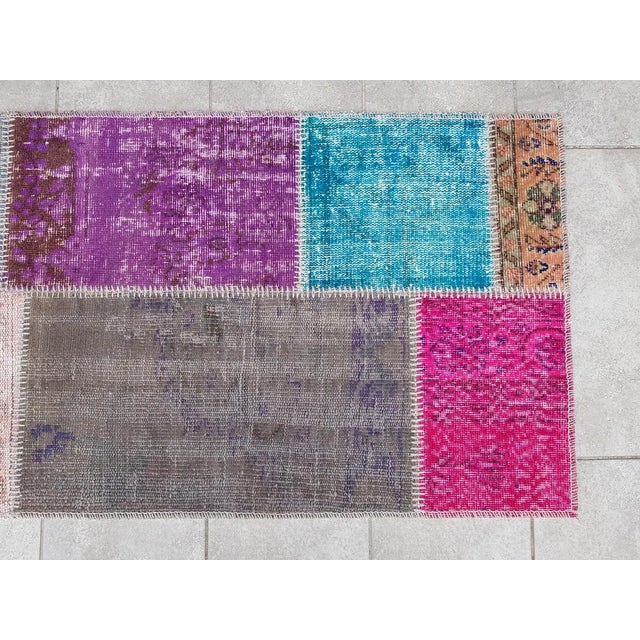 1960s Saloon Vintage Oushak Wool Rug For Sale - Image 5 of 10