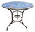 Wrought Iron Garden Table with Wooden Top For Sale