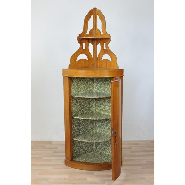 Corner Cupboard with Rounded Front, Early 20th Century For Sale - Image 6 of 14