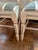 Two Bellman Chairs, White Lacquered With Gold Cilding, New Upholstered Seats and Chair Ties For Sale - Image 11 of 15