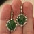 2010s Garnet Tsavorite & Diamond Earrings 14k WG 22.44 TCW Certified For Sale - Image 5 of 13