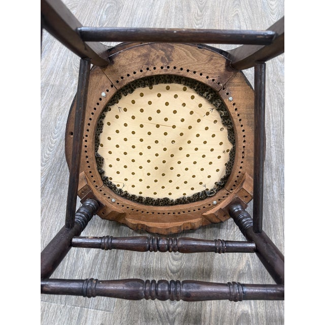Antique Victorian Eastlake Style Walnut Dining Arm Chairs - Set of 4 For Sale - Image 13 of 14
