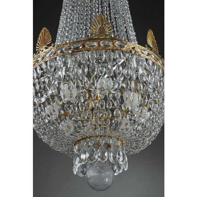 Empire Style Balloon Chandelier with Pendants, 1870 For Sale - Image 14 of 18