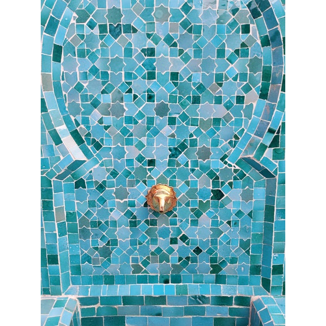 Just arrived! This beautiful handmade Moroccan mosaic tile fountain is crafted in Marrakech, Morocco, showcasing a lively...