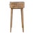 Brown Light Oak-Finish Mango Wood Curved Console Table For Sale - Image 8 of 8