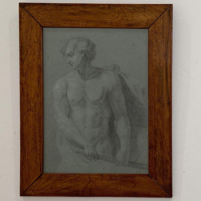 19th Century Academic Sketch of a Warrior, Italy Circa 1800 For Sale - Image 5 of 5
