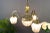 Art Deco French Brass & Frosted Glass 4-Light Chandelier, 1920s For Sale - Image 6 of 18