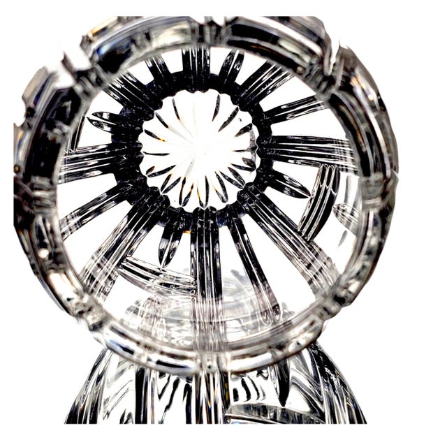 Fifth Avenue Accents Crystal Cut Glass Vase For Sale - Image 10 of 11