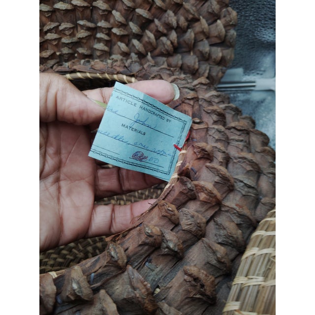 Mid 20th Century Mid 20th Century Coushatta & Seminole Pine Needle Basket For Sale - Image 5 of 12