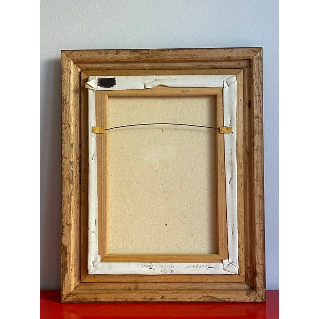 1960s Textured Modernist Canvas Giclee Park Dorn Signed Mario Jung Surrealism Horse For Sale - Image 5 of 5