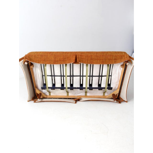 Vintage Orange Tweed Sofa & Loveseat Set For Sale - Image 4 of 11