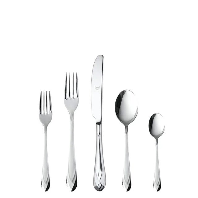 Contemporary Mepra Diamante 5-Piece Flatware Set For Sale - Image 3 of 3
