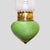 Murano Clear White and Green Glass on Brass Wall Lights, 1930s, Set of 2 For Sale - Image 10 of 12