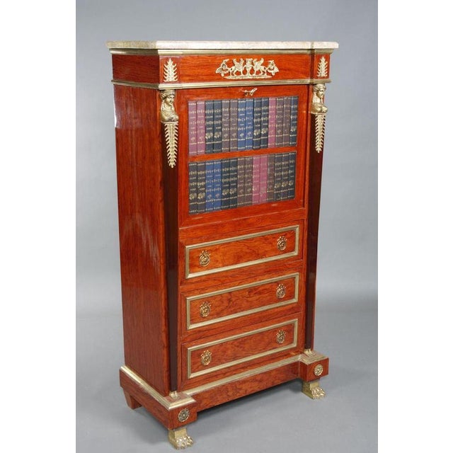 Vintage Empire Style Secretaraire For Sale - Image 11 of 18