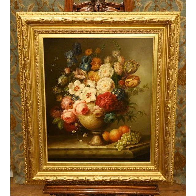 Dutch Artis, Floral Still Life, Oil Painting, Framed For Sale - Image 4 of 4