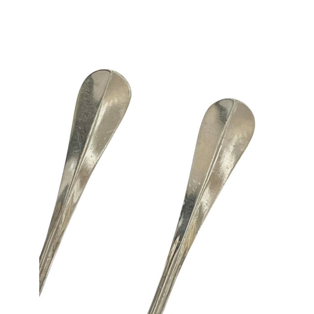 Early 20th Century Set 10 Hotel Metropole Silver Plate Long Spoons by Wiskemann of Belgium For Sale - Image 6 of 8