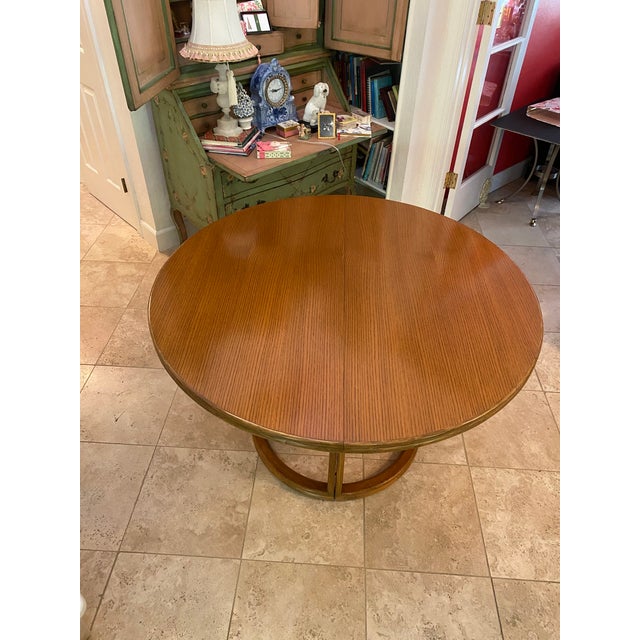 McGuire Vintage McGuire Round Extension Table For Sale - Image 4 of 14