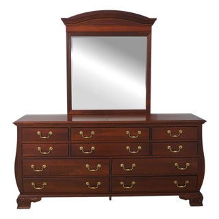 Pennsylvania House Cherry Bombe Side Dresser W. Mirror For Sale