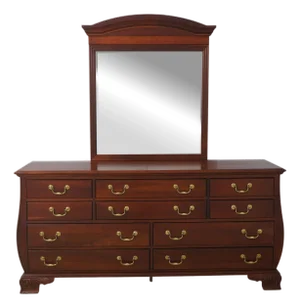 Pennsylvania House Cherry Bombe Side Dresser W. Mirror