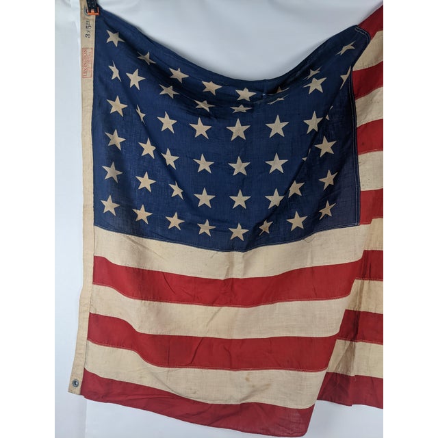 Vintage Lexington 48-Star Sewn American Flag, 3 × 5 Ft, Red, White & Blue For Sale In New York - Image 6 of 11