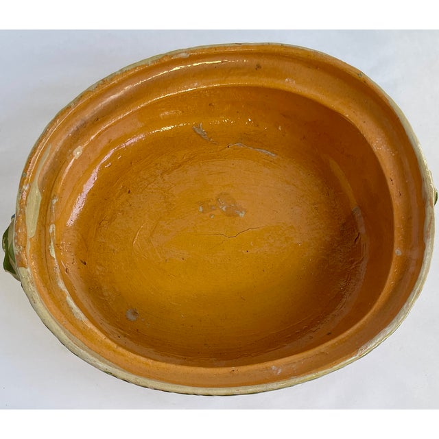 1940s Handmade Mexican Chicken in a Basket Lidded Casserole - For Sale - Image 10 of 11