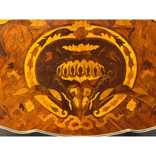 French Marquetry Lamp Table, 1890 For Sale - Image 13 of 16