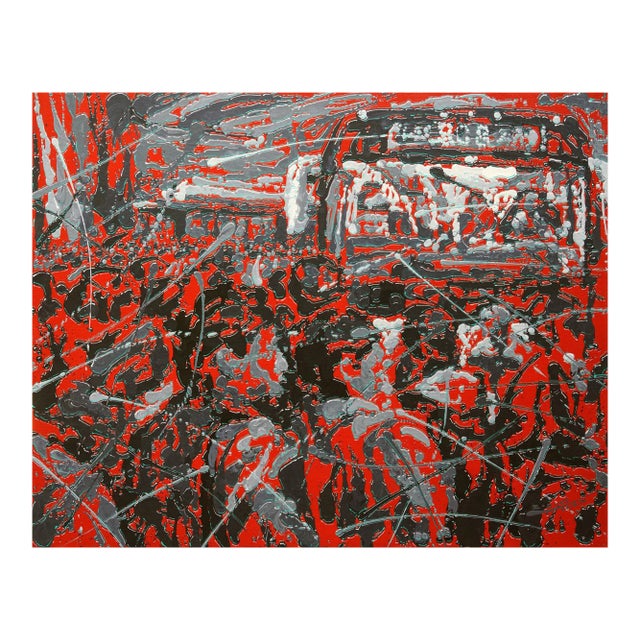 Zhao De-Wei, Urban Landscape Series, Commotion, 2018, Acrylic on Canvas For Sale