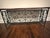 Chestnut Antique French Italian Console Table With a Hand-Forged Wrought Iron Base For Sale - Image 8 of 9