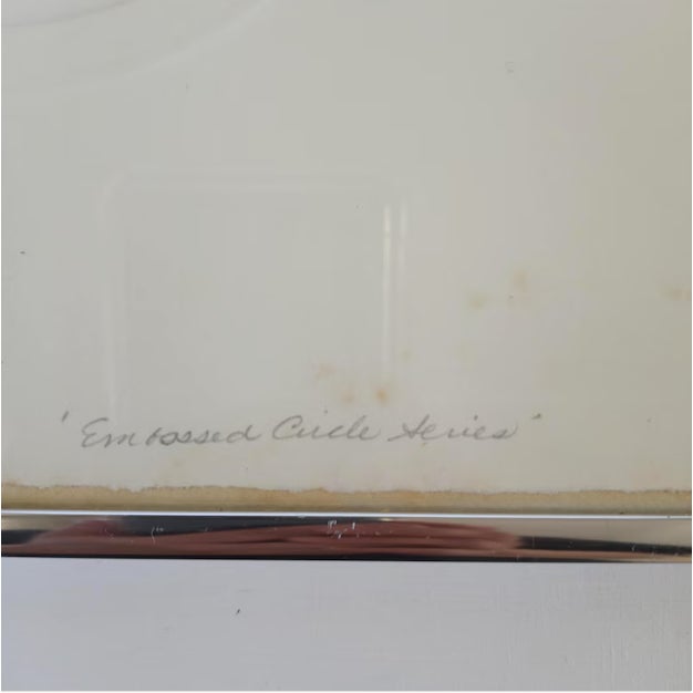 Mid-Century Modern 1975 Vibeke Woodbury "Los Altos" Embossed Monoprint For Sale - Image 3 of 7