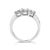 Early 21st Century 14K White Gold 1/2 Cttw Miracle Set Round Lab Grown Diamond Three Stone Illusion Plate Ring (F-G Color, VS1-VS2 Clarity) - Ring Size 5 For Sale - Image 5 of 7