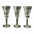 1950s Mid-Century Modern Etched Cordial Glasses - Set of 3 For Sale