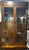 Henredon “Scene One” vintage oak curio cabinet . Upper cabinet has glass doors and three glass shelves with plate rails....