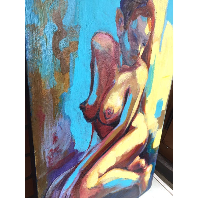Victoria Nude Woman Original Painting Large Wall Decor by Artist Valeriya Serova For Sale - Image 4 of 10