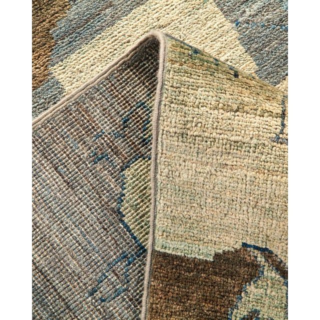 Eclectic Collection Hand-Knotted Area Rug - Light Blue Collection 10' 4" X 13' 9" For Sale In New York - Image 6 of 10