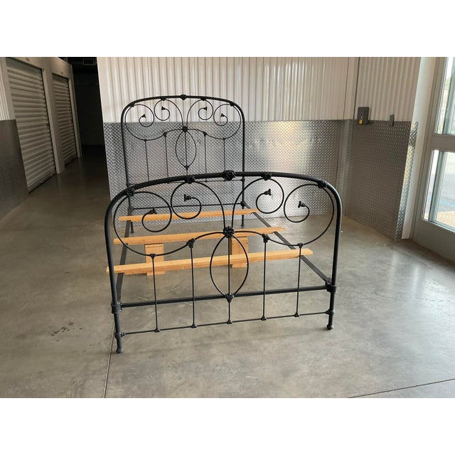 Antique Farmhouse Shabby Chic Cast Iron Queen Bed Frame Chairish
