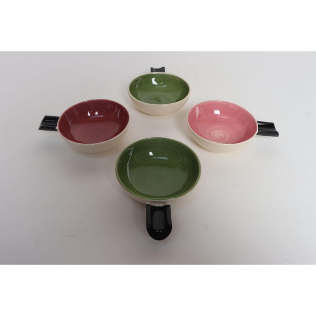 Set of Four Vintage Green and Pink Ceramic Ramekins/Ashtrays by Charles Wilton For Sale - Image 9 of 16