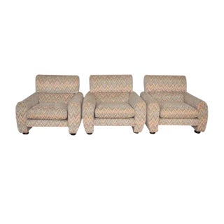 Missoni Style Armchairs, 1970s, Set of 3 For Sale