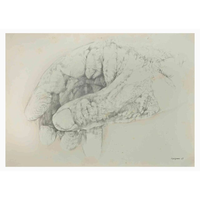 Modern Renzo Vespignani, The Hand, Phototype Print, 1960s For Sale - Image 3 of 3