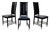 Austrian Modern Chairs in Black Wood attributed to Ernst W. Beranek for Thonet, 1990s, Set of 3 For Sale