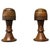 Brown Large Turned Oak Wig Stands or Hat Displays, 1950, Set of 2 For Sale - Image 8 of 8