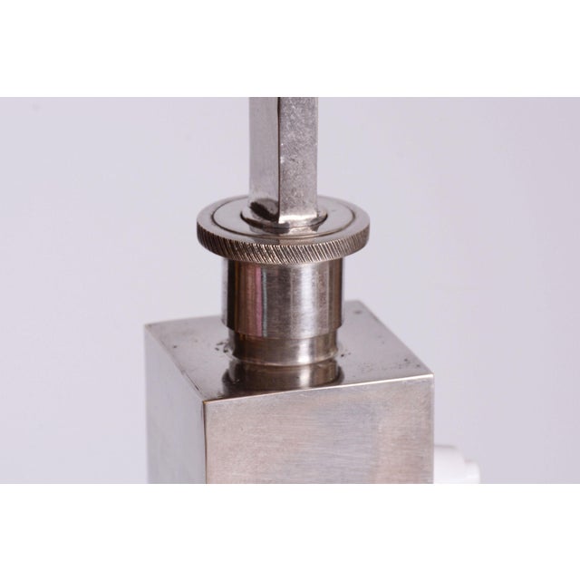 Brown Art Deco Floor Lamp in Walnut with Chrome-Plated Steel and Glass, Czechia, 1930s For Sale - Image 8 of 12