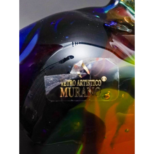 Mid 20th Century Vetro Artistico Murano Italy Vintage Cat Glass Sculpture Mario Costantini For Sale - Image 9 of 9