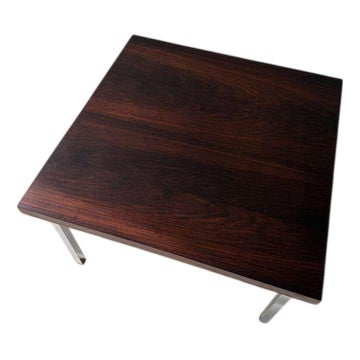 Vintage Coffee Table in Rosewood and Chrome, 1960s For Sale