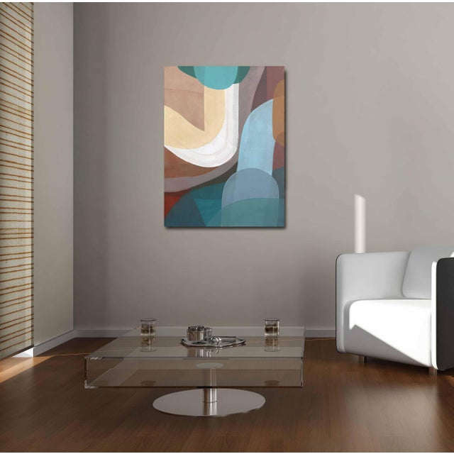 Sky Blue Revival 43 - Original Atmospheric Layered Modern Abstract Acrylic Painting on Canvas by Rachel Taggart For Sale - Image 8 of 9
