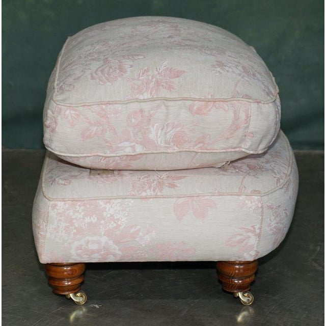 Serpentine Front Feather Filled Cushion Top Ottoman, 2010 For Sale - Image 9 of 16